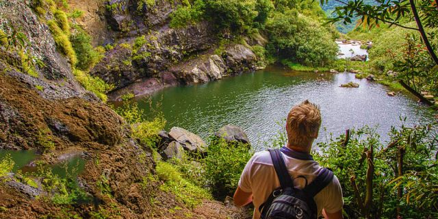 Canyoning cascade tamarind falls nature hiking trip mauritius (20)